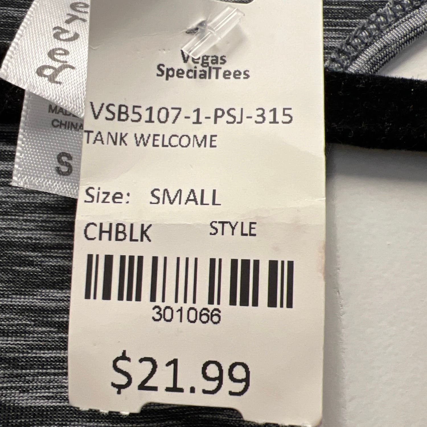 Nwt Reserved Women’s Las Vegas Pullover Racerback Tank Top Size S Gray Black — image 4 of 5